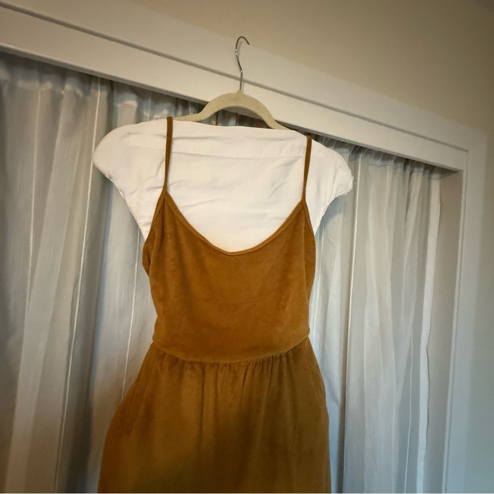 Aerie OFFLINE Terrycloth Wide Leg Jumpsuit in Golden Brown, Size S - Picture 5 of 15